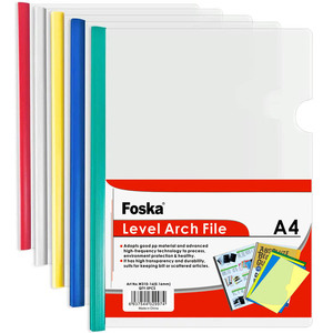 Foska Capacité de 50 feuilles Couvertures de <span class=keywords><strong>CV</strong></span> transparentes Barre coulissante Dossiers de présentation Classeur de documents pour les affaires scolaires - Product Image 1