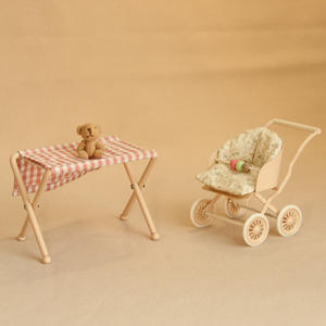 <span class=keywords><strong>Passeggino</strong></span> in metallo per bambole, modelli giocattolo 1:12 mobili in miniatura in scala - Product Image 5