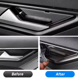 Accessoires d'intérieur en fibre de carbone en acier inoxydable pour voiture OEM pour 2019 Ford Territory Inner Door Bowl Trim <span class=keywords><strong>Patch</strong></span> - Product Image 3