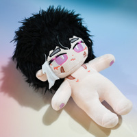 Poupée en peluche personnalisée de haute qualité de 20 cm, visage brodé, poupée nue avec rembourrage en coton PP, super douce, poupées d'idoles Kpop