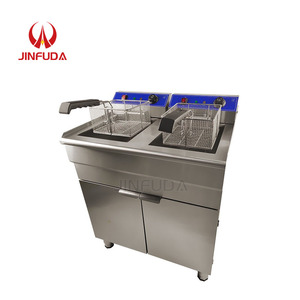 Restauration rapide Restaurant Cuisine commerciale Plus grande <span class=keywords><strong>friteuse</strong></span> à <span class=keywords><strong>double</strong></span> cuvette avec système de filtrage automatique de l'huile - Product Image 1