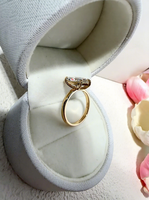 Bague de mariage pour femme en diamant de forme œil de cheval irrégulier personnalisé, cultivé en laboratoire, certifié IGI 18K, style européen et américain