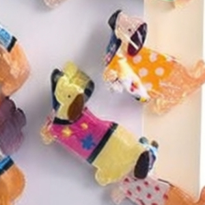 Clip per capelli a forma di zampa di cane in stile cartone animato con motivi vivaci, accessorio per capelli da 9 cm per donne e ragazze - Product Image 4