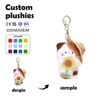 Porte-clés Peluche Super Douce Personnalisée en Forme de Souris Crème, Pendentif pour Sac à Main, Breloque Personnalisée, Accessoire Cadeau d'Anniversaire