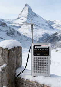 Radio Tascabile FM AM Leggera in Plastica con Altoparlante Integrato e Cinturino da Polso per Escursioni, Passeggiate e Campeggio - Product Image 4