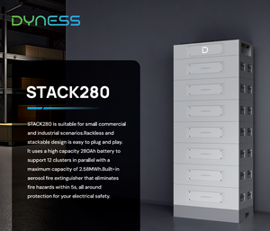 Para Stack280 14.3kWh Lifepo4, Enfriamiento por Aire, Sin Cables, Apilamiento de hasta <span class=keywords><strong>12</strong></span> Grupos en Paralelo, 10 Años S51280 - Product Image 3