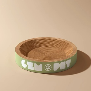 Venta directa de fábrica, tablero redondo para rascar gatos, sin <span class=keywords><strong>caspa</strong></span>, cama para gatos, resistente a los arañazos, personalización de soporte - Product Image 2