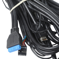 Cable para Panel Frontal de Ordenador, Doble USB 3.0 + Tipo C + Audio HD + Interruptor de Reinicio y Encendido para Panel Frontal de Ordenador