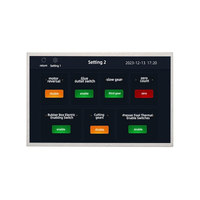 TX18D211VM0BXA Layar LCD TFT 7 Inci 800*480 LVDS Kecerahan Tinggi 1000nits Layar Sentuh LCD Tahan Suhu Luas Untuk Otomotif