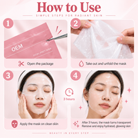 OEM ODM Masque facial hydratant au collagène pour tous types de peaux, nettoyant les pores, acide hyaluronique, peptides, blanchissant, anti-âge