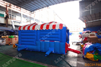Stand de jeu gonflable de carnaval avec cible de fléchettes pour les fêtes d'enfants et les aires de jeux