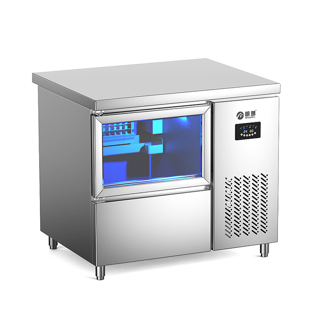Lanxin Commercial Ice Machine Bar All-in-One Machine 150kg/24 Hours Large Automatic Square Ice Maker in Bubble Tea Shop