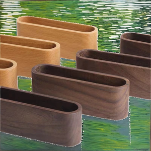 BETENSH 2025 Custom <b>Walnut</b> Beech Wood Reusable Business Name Card Display Holder Folk Art Home Decor Cutting Technique Wall - Product Image 2