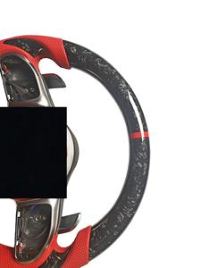 พวงมาลัยหุ้มหนังคาร์บอนไฟเบอร์สีแดงอัพเกรดสำหรับ Mercedes Benz G-Class G Wagon A45 AMG GT 63 G63 AMG G500 G550 <span class=keywords><strong>W202</strong></span> <span class=keywords><strong>W202</strong></span> - Product Image 4