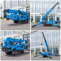 Mini-grue araignée de 5 tonnes pour l'installation de vitres, grue sur chenilles pliable, entraînement par moteur hydraulique, alimentation diesel, hauteur de levage de 16,5 m