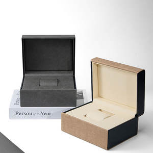 Boîte à montre Tancy de luxe en cuir gris, avec intérieur en bois élégant, étui de présentation léger et anti-poussière, design rectangulaire <span class=keywords><strong>pour</strong></span> - Product Image 2