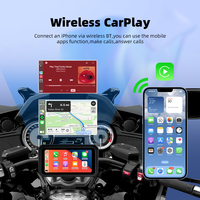 EKIY Navigation GPS pour moto 6 pouces avec Carplay, nouveau système Android 14.0 4+64 Go, Carplay sans fil Apple, Android Auto, écran tactile