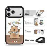 Coque de téléphone AG Feeling Black Edge avec motif Gilding Lover Kaka pour iPhone 17, 17 Pro Max, 16 Pro, 15 – Coque magnétique