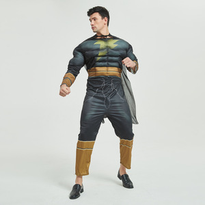 Película adulto superhéroe Cosplay negro músculo <span class=keywords><strong>Adam</strong></span> mono disfraz con tocado Halloween - Product Image 3