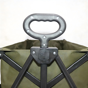 รถเข็นพับได้ขนาดใหญ่ ล้อลม สำหรับทราย ดิน ใช้งานกลางแจ้ง เหมาะสำหรับชายหาดและพื้นที่ตั้งแคมป์ - Product Image 5