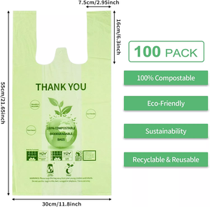 Wholesale Custom Plastic Bags Recyclable Tshirts Shopping Carry Handled Groceries Shopping Plastic Bags for Supermarket