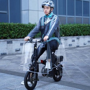 Capa de <span class=keywords><strong>lluvia</strong></span> transparente para ciclismo, <span class=keywords><strong>impermeable</strong></span> para Poncho con capucha, cubierta para patinete de movilidad, gorra de chaqueta de cuerpo completo para uso en motocicleta de viaje - Product Image 6