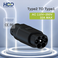 Adaptateur de charge EV AC 32A HCD de type 2 à type 1, nouvelle version haute performance, système de rétrofit