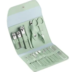 High Quality Stainless Steel Manicure and Pedicure Set Straight Blade with Blunt Tip Complete Beauty Nail Kit