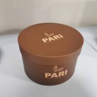 Boîte de papier d'emballage de fleurs rondes rigides avec couvercle, vente en gros