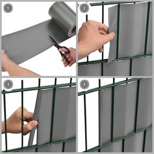 Cinta de PVC para Cercas de Jardín de 19 cm x 26 m, Protección de Privacidad, <span class=keywords><strong>RAL</strong></span> <span class=keywords><strong>9011</strong></span>, Cinta de PVC Suave - Product Image 6