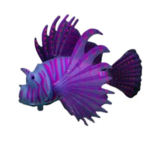 Glow in the Dark <strong>Lionfish</strong> Artificial Silicone Jellyfish <strong>Aquarium</strong> Decoration Simulation Fish Floating Ornament Fish Tank Decor - Product Image 1