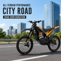 Cheerdmoto Moto Tout-Terrain Électrique 3000W 72V à Vendre, Batterie Lithium 30Ah, Vitesse Max 85km/h pour Adultes