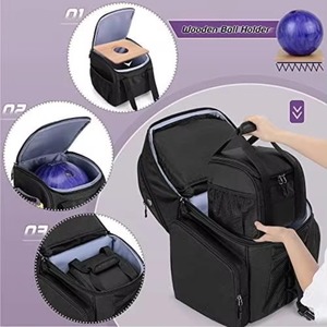 Bolsa para Bola de Boliche de Fábrica BSCI para una Sola Bola - Bolsa de Transporte para Bola de Boliche Negra, Accesorios para Boliche - Product Image 6