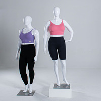 Maniquí de FRP de Cuerpo Completo, Estilo Europeo Americano, para Mujeres de Tallas Grandes, Ligeramente Curvilíneo, para Exhibición en Tiendas de Ropa (Modelo FBY39)