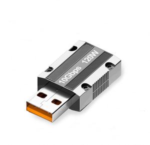 อะแดปเตอร์ Type-C OTG 120w 10 Gbps วัสดุโลหะผสมสังกะสี ชนิด Type-C ตัวเมีย เป็น USB ตัวผู้ รองรับการเชื่อมต่อ OTG สำหรับถ่ายโอนข้อมูลและชาร์จเร็ว - Product Image 2
