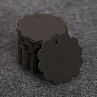 100 pcs/lot étiquettes rondes rétro papier Kraft cartes accessoires de cuisson sacs-cadeaux boîtes accrocher emballage vierge pour l'emballage de bijoux