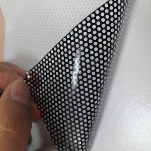 White Glue Perforated One Way Vision Print Media Vinyl Privacy Window Film