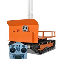 Véhicule électrique télécommandé sur chenilles en caoutchouc, compact, tout-terrain, idéal pour le transport et les applications tout-terrain intensives