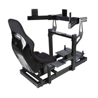Soporte de Piso para Monitor Individual, Soporte de Cabina de Simulación de Carreras, Perfil de Aluminio Negro Universal 4080, Venta Caliente de Fábrica