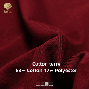 Shorts da ginnastica da donna in spugna di cotone rosso - Product Image 6