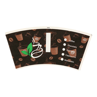 Ventilateur de tasse de papier enduit de PE biodégradable de matière première recyclable imperméable jetable de tasse de papier