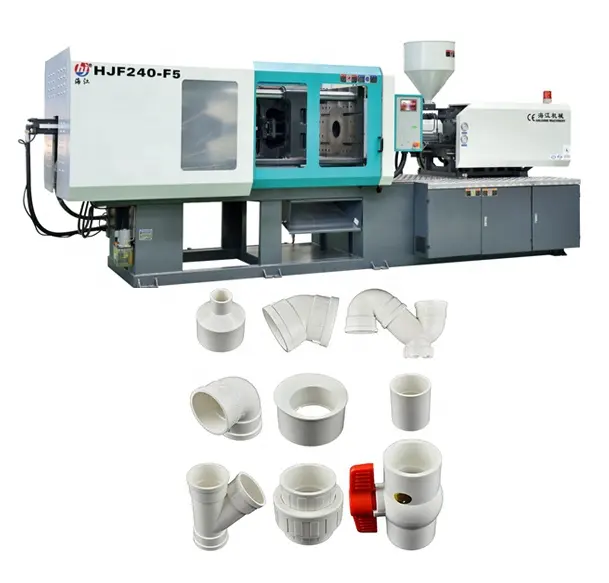 Injection moulding machine for pvc fittings