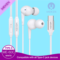 MEKEN ME60C Earbud In-ear Berkabel Original dengan Mikrofon USB-C Tahan Air IPX4 AAC untuk iPhone 15/16/17Pro Max
