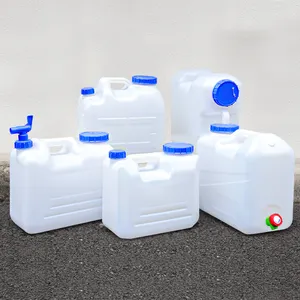 Utdoor-cubo de almacenamiento de agua de grado alimenticio con grifo, tanque de agua de plástico portátil para viaje en coche, 15L 20L