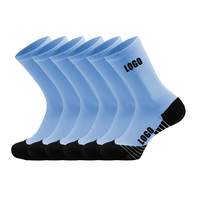 Chaussettes de sport personnalisées en polyester avec impression antidérapante et sublimation à 360 degrés avec logo pour hommes