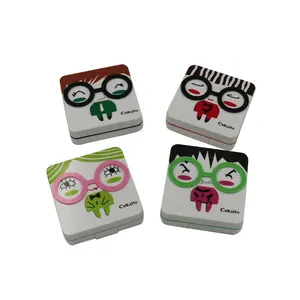 A-8081 wholesale cheap eye color contact lens case eye contact case factory wholesale lens box