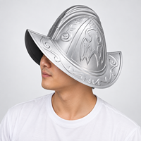 Casque de Conquistador espagnol Morion, peigne multicolores en plastique, unisexe, adulte, costume de cosplay d'Halloween, vente en gros ODM