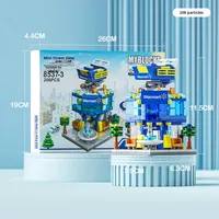 Blocs de construction en plastique ABS pour enfants, petites particules, scène de rue, modèle d'architecture urbaine, compatibles pour l'assemblage éducatif