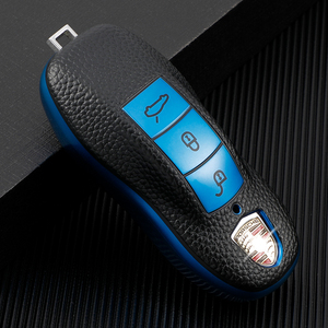 Pour <span class=keywords><strong>Porsche</strong></span> Panamera <span class=keywords><strong>Macan</strong></span> Cayenne 911 996 Accessoires de protection automobile Échantillon gratuit Étui de clé de voiture en cuir Housse de clé Porte-clé - Product Image 5
