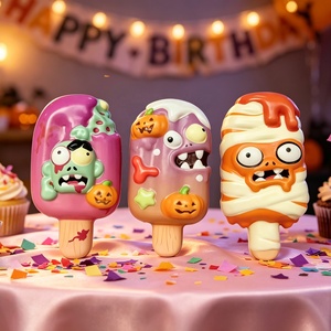 Giocattolo Squishy a Forma di Ghiacciolo <span class=keywords><strong>Zombie</strong></span> per Halloween 2026, Materiale a Lenta Risalita, Antistress Divertente Stile Plants vs. Zombies - Product Image 1